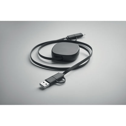 Cable de carga retractil negro