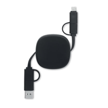 Cables retractiles de carga color negro