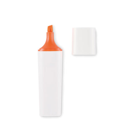  Rotulador de texto RPET naranja flúor y tapa