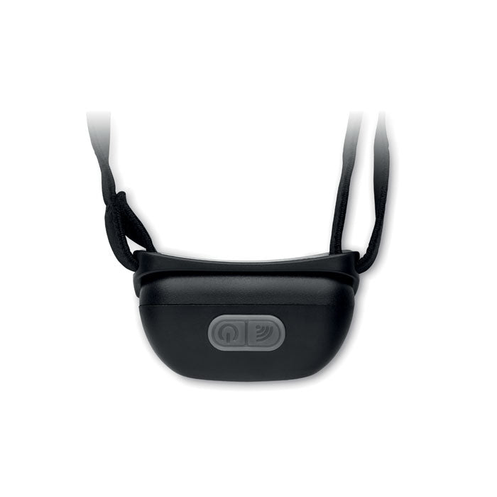 ELYDEE - Linterna frontal recargable con diseño compacto y controles intuitivos en color negro.