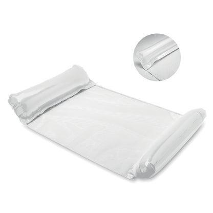 Hamaca hinchable blanca con almohada