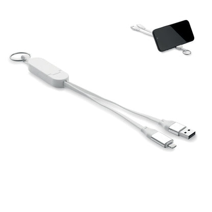 Set de cables blanco con soporte y móvil