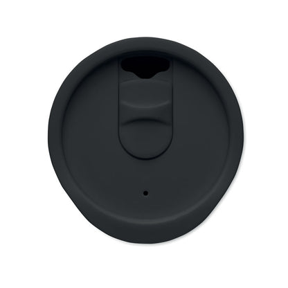 Vaso térmico de 300 ml en polipropileno con cierre seguro de ABS. negro