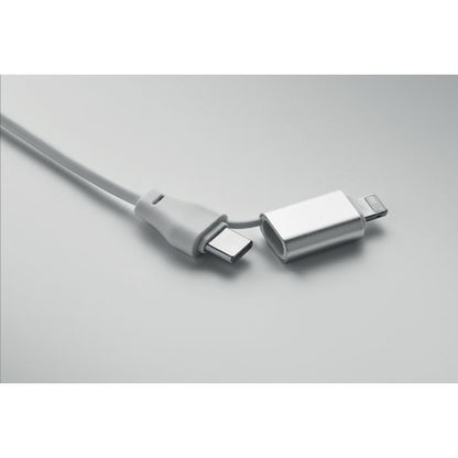 Cable blanco de salida  tipo C y micro-B