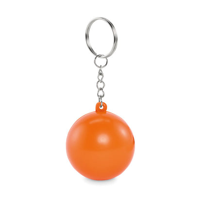 Llavero con bola antiestrés naranja