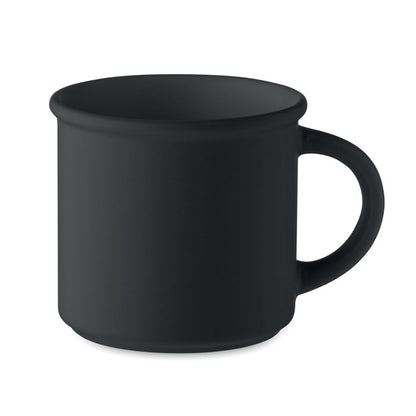 Taza de cerámica negro mate estilo vintage