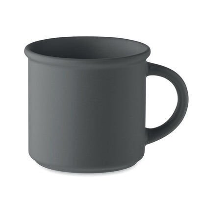 Taza de cerámica gris mate estilo vintage
