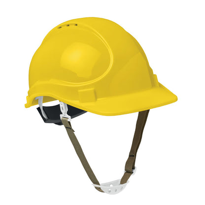Casco amarillo de seguridad para obras