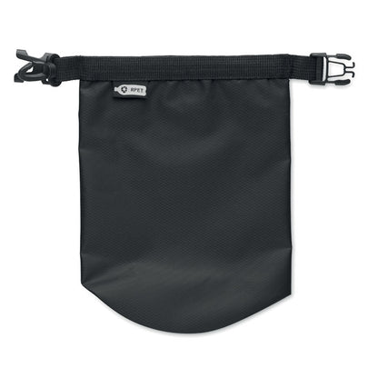Bolsa estanca impermeable con pequeña etiqueta con simbolo RPET  