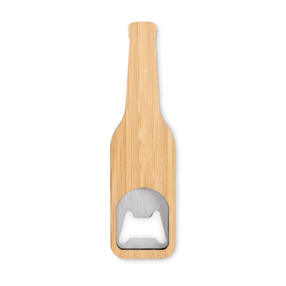 Abridor de madera de bambú en forma de botella
