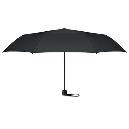 Paraguas plegable negro abierto 
