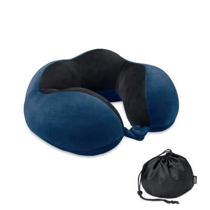 Almohada de viaje marino con funda negra