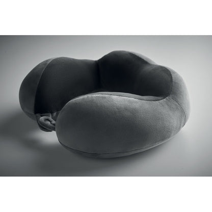 Perfil de almohada de viaje gris