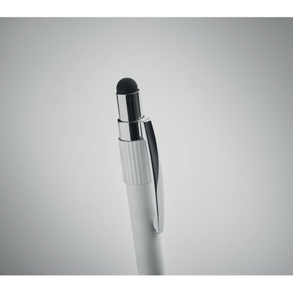 Bolígrafo de aluminio blanco antiestress