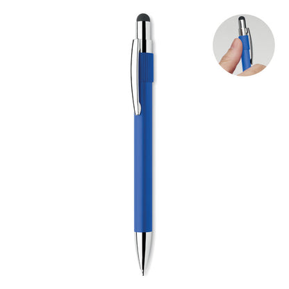 Bolígrafo antiestres azul con spinner en la parte superior