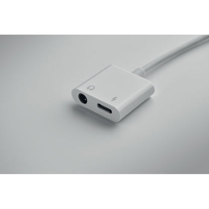 Cable adaptador multifuncional USB tipo C blanco