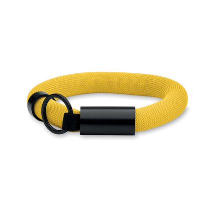 Llavero pulsera flotante amarilla