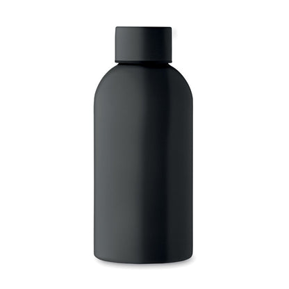 Botella de acero negro inox. reciclado