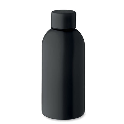 Botella de acero negro inox. reciclado