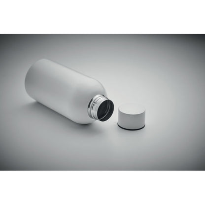 Botella de acero plateado inox. reciclado