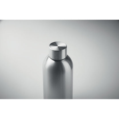 Botella de acero negro inox. reciclado