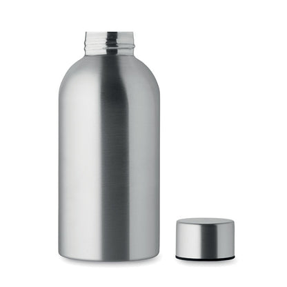 Botella de acero plateado inox. reciclado