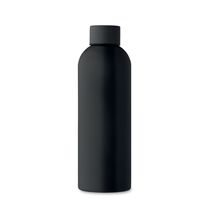 Botella grande negra de acero inox.