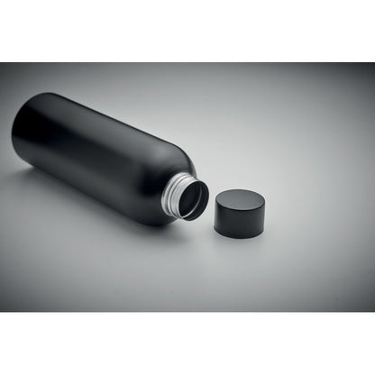 Botella tumbada de acero inox negra