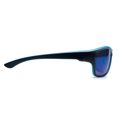 patilla de gafas de sol azules y negras