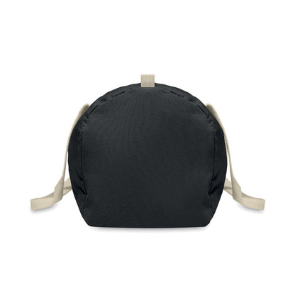 Lateral de bolsa redonda de deporte negra