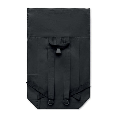 Mochila en algodón reciclado 390g con cremallera delantera.