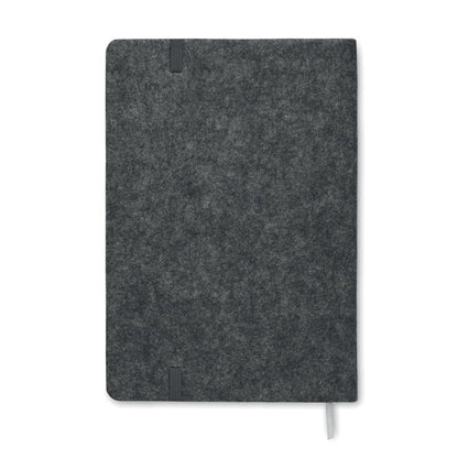 Parte trasera de libreta de fieltro de RPET negro