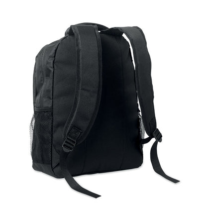mochila de negocios negra con asas de transporte ajustables