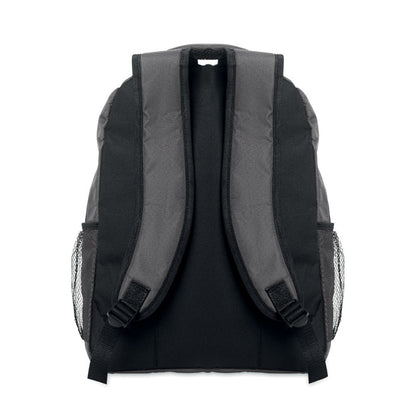 correas azules ajustables y espalda color negro de mochila para portátil