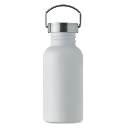  Bidón pequeño blanco de acero con asa
