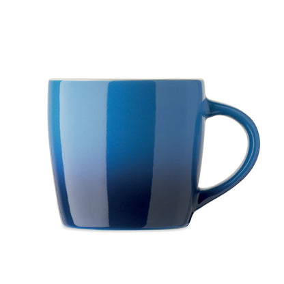 Mug de cerámica azul con degradados