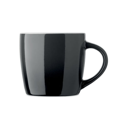 Mug de cerámica negra con degradados
