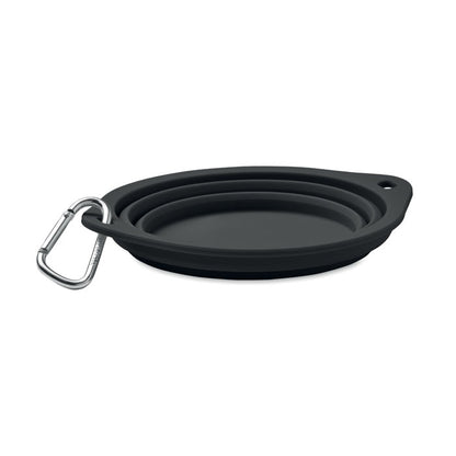 Comedero de silicona negro plegable