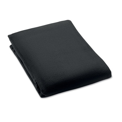 Manta de viaje de franela negra