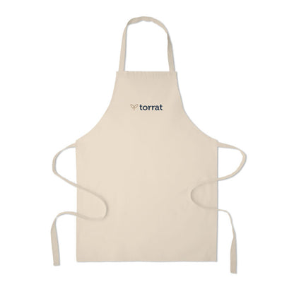 Delantal de algodón personalizado con logotipo