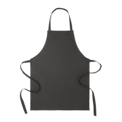 Delantal negro de algodón reciclado