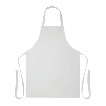 Delantal de cocina blanco de algodón