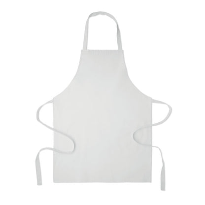Delantal blanco de algodón reciclado