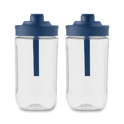 Dos vasos con tapadera de la licuadora portátil