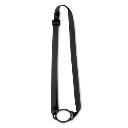 Lanyard negro con porta vasos