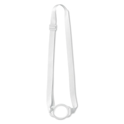 Lanyard blanco con porta botellas