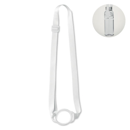 Lanyard blanco con porta vasos