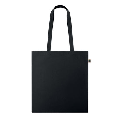 Bolsa Fairtrade negra vista frontal completa