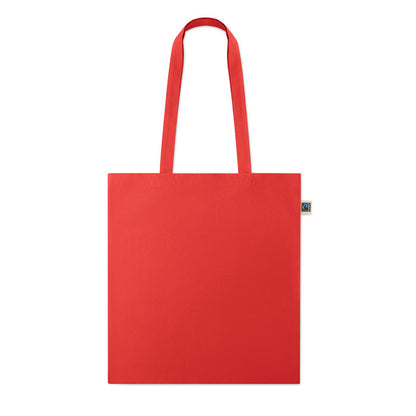 Bolsa de algodón roja vista frontal
