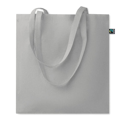 Bolsa Fairtrade gris con asas largas